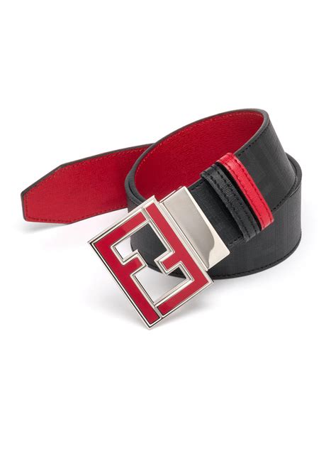 red fendi eyes belt|fendi men's reversible belt.